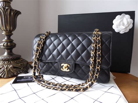 chanel classic flap medium caviar gold hardware|Flap Bags .